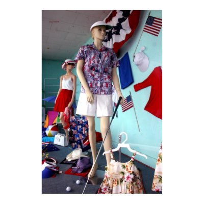 Store Window Display, 4th of July, Chester, CA Poster by daysrays