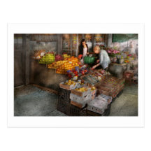 Storefront - Hoboken, NJ - Picking out fresh fruit Postcards