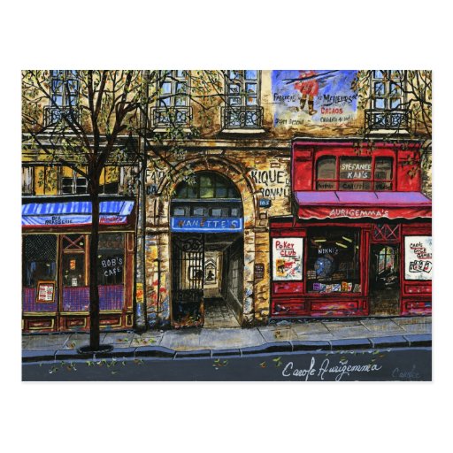 Storefronts in Paris  Mini Collectible Prints Post Card