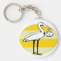 Stork and Baby Bundle Keychains