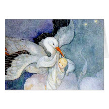 Stork and Baby Cards