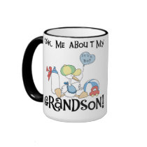 Stork Ask About My  Grandson Mugs