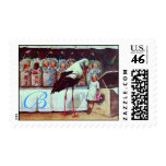 STORK BABY BOY SHOWER 3 MONOGRAM POSTAGE STAMP