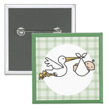 Stork Baby Delivery Buttons