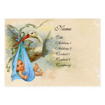 STORK BABY SHOWER 2 BUSINESS CARDS