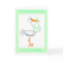 Stork Baby Shower Card (Unisex)