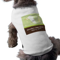 Stork Baby Shower Dog Tank - Green/Brown pet clothing by maboles Stork Baby Shower Dog Tank - Green/Brown pet clothing