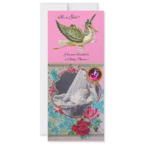 STORK BABY SHOWER MONOGRAM PHOTO TEMPLATE INVITE