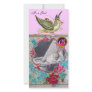 STORK BABY SHOWER MONOGRAM ,ruby Picture Card