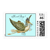 STORK BABY SHOWER POSTAGE STAMPS