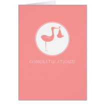 Stork Congratulations Greeting cards