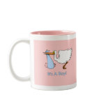 Stork Delivering Boy Coffee Mugs