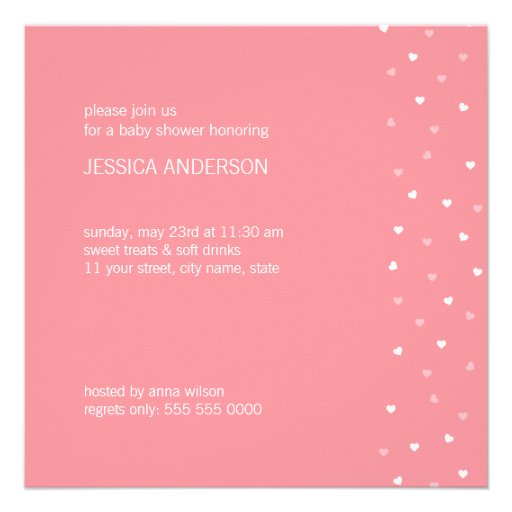 Stork Girl Delivery Baby Shower invitation