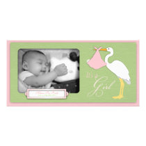 Stork Girl Photo Card
