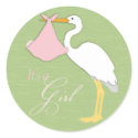 Stork Girl Sticker sticker
