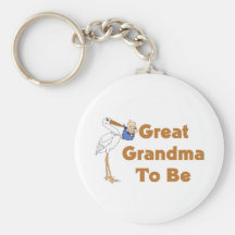Stork Great Grandma To Be Key Chains