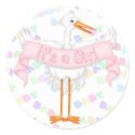 Stork It's A Girl Sticker