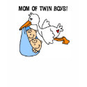 Stork Mom of Twin Boys t-shirts by familymembers Stork Mom of Twin Boys t-shirts