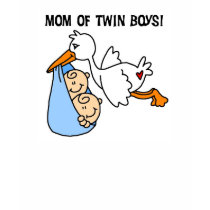 Stork Mom of Twin Boys t-shirts by familymembers Stork Mom of Twin Boys t-shirts