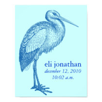 Stork print for baby's room posters