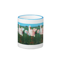 STORK TWIN BABY SHOWER, Pink ,Teal Blue Mugs
