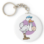 Stork With Baby Key Chains