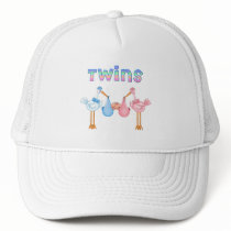 Stork with Twins Hats