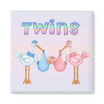Stork with Twins magnets