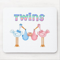 Stork with Twins Mousepad