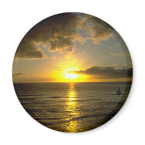 Storm Approaching Over Sea Refrigerator Magnets