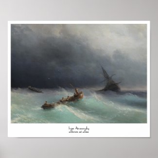 Storm at Sea Ivan Aivasovsky seascape waterscape Posters
