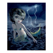 Storm Chaser ART PRINT mermaid gothic fantasy print