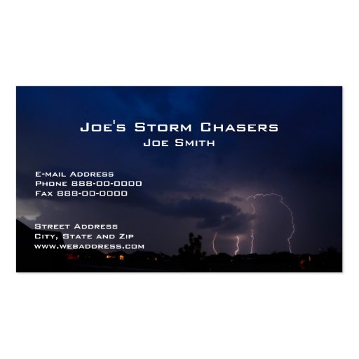 Storm Chaser Business Card