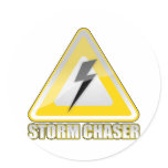 Storm Chaser Lightning 2 Round Sticker