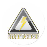 Storm Chaser Lightning Round Stickers