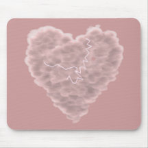 Storm Cloud Heart T-shirts and Gifts Mouse Mats