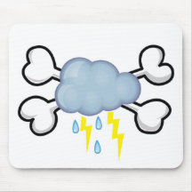 storm cloud Skull and Crossbones Mouse Mat
