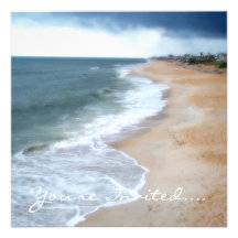Storm Clouds at Flagler Beach Shoreline Invite