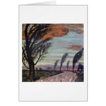 Storm Landscape By Franz Von Stuck Greeting Card