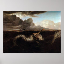 Storm Rising at Sea Posters
