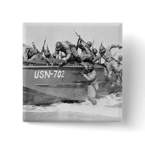 Storming the Beach, 1940s Pin
