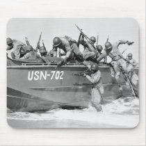 Storming the Beach, 1940s Mouse Pad