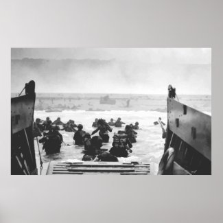 Storming The Beach On D-Day Painting print