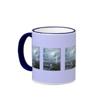 Storms at High Tide Lighthouse Mug by twincoveart Storms at High Tide Lighthouse Mug