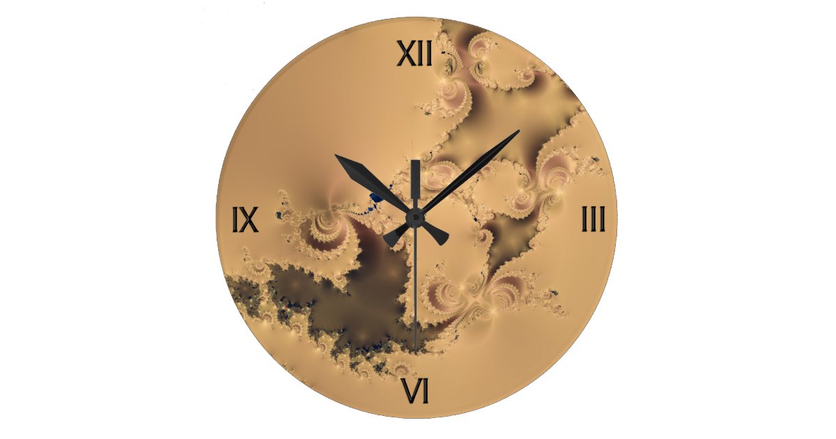 Stormy Fractal Wall Clock Zazzle