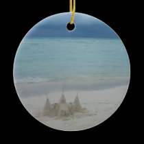 Stormy Sandcastle Ornament ornaments