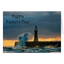 Stormy Seas at Roker Fathers Day Card