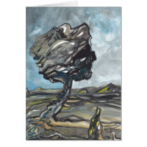 Stormy Skies over Farafra Egypt Watercolor Card