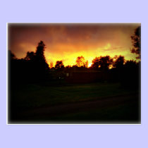 Stormy Sunset Postcard postcards