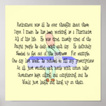 Story Art "Pharmacist Dreaming of Retirement" Poster